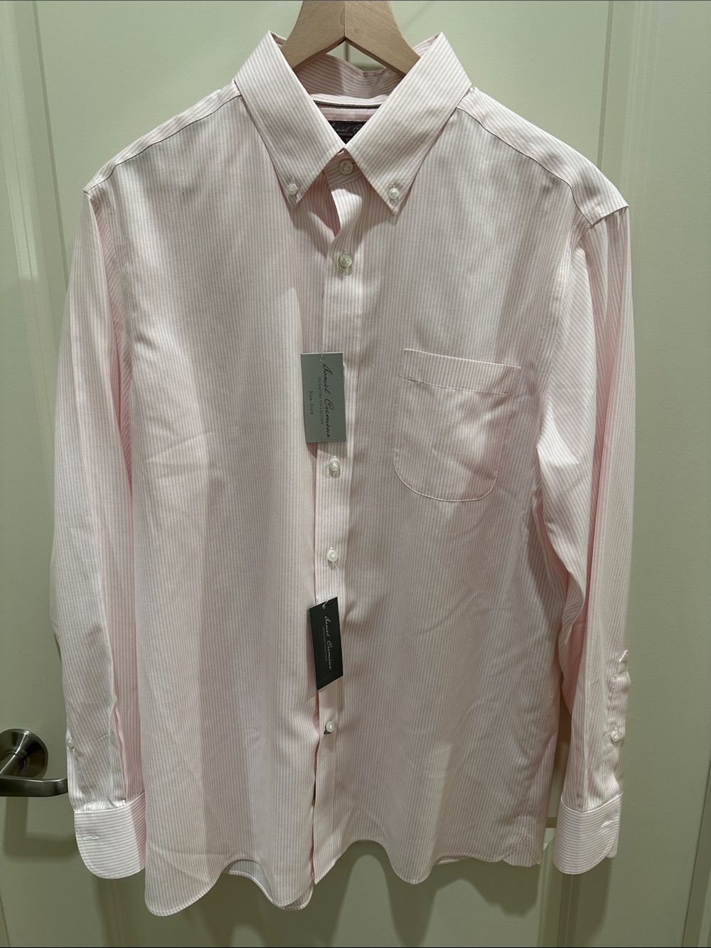 Daniel Cremieux Pale Pink Pinstripe Supima Button-Down Shirt